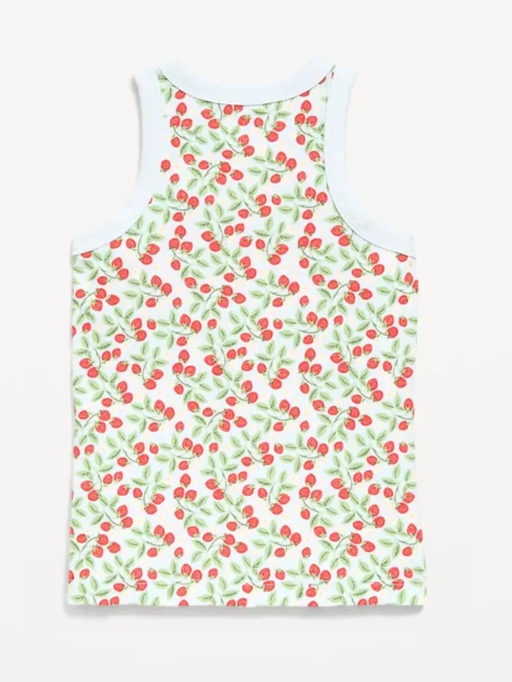 Girls ribbed strawberry tank